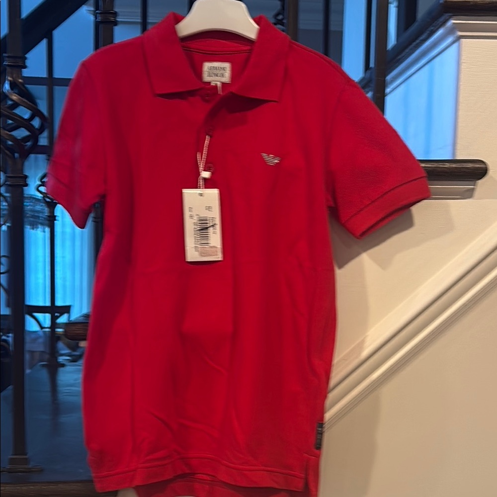 Armani Junior Classic Red Polo